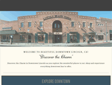 Tablet Screenshot of downtownlincolnca.com